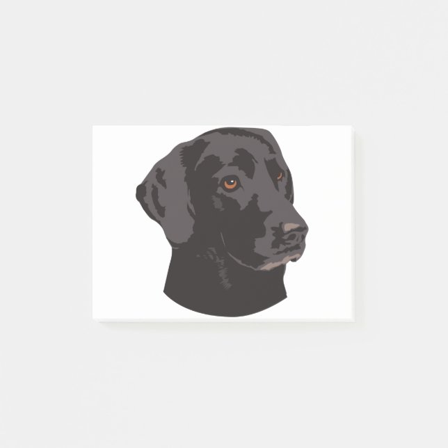 Post-it® Chien noir de laboratoire (Devant)