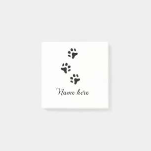 Post-it® Chien patte noir animal ajouter nom texte animal p