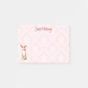 Post-it® Chien rose de Valentine Ibizan
