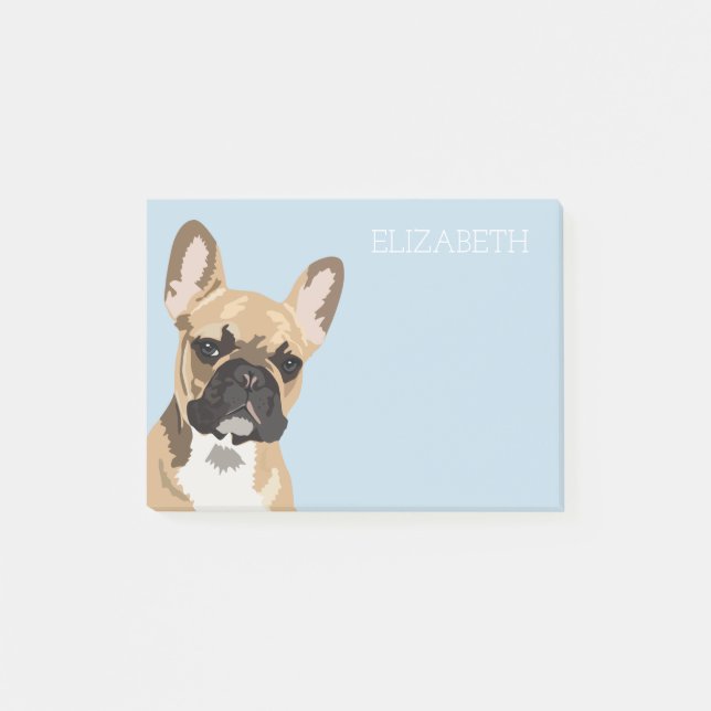 Post-it® Chiffre de taureau français | Cute Frenchie (Devant)
