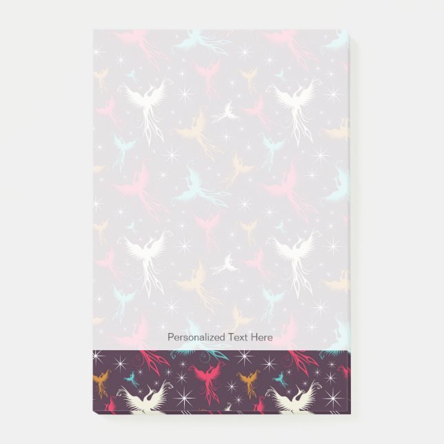 Post-it® Chiffre motif d'oiseaux de Phoenix (Devant)