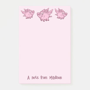 Post-it® Chiffres de vol de texte et de couleur personnalis