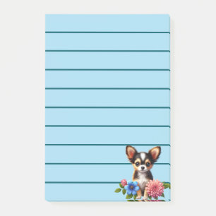 Post-it® Chihuahua Chiuppy avec fleurs décoratives