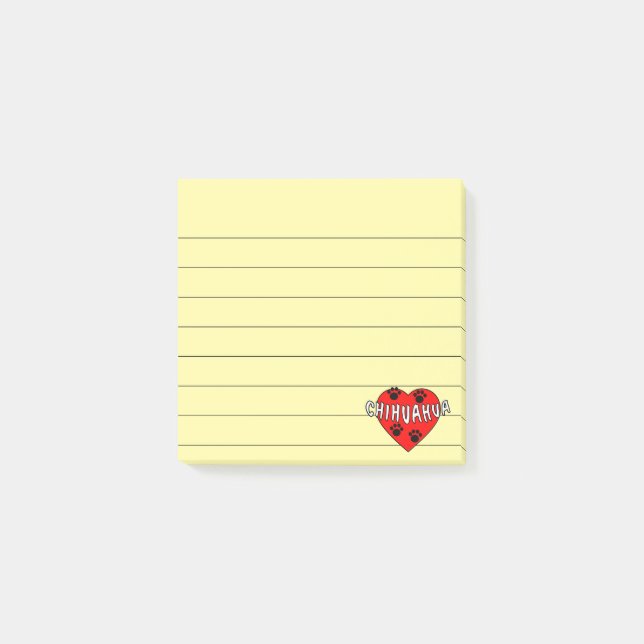 Post-it® Chihuahua Love Lined 3x3 (Devant)