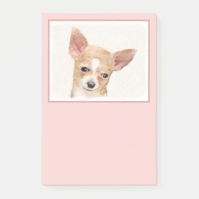 Post-it® Chihuahua Peinture - Cute Original Chien Art (Devant)