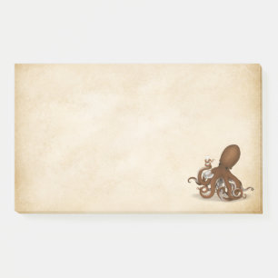Post-it® Chimie du parchemin antique Octopus Steampunk