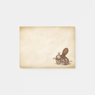 Post-it® Chimie du parchemin antique Octopus Steampunk