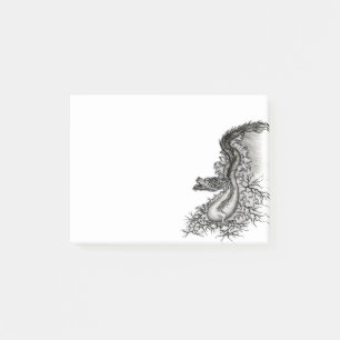 Post-it® Chine Dragon, noir et blanc Design en Tattoostyl