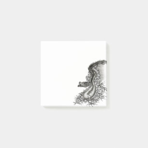 Post-it® Chine Dragon, noir et blanc Design en Tattoostyl