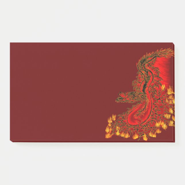 Post-it® Chine Dragon rouge et or design (Devant)
