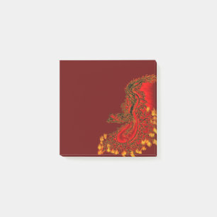 Post-it® Chine Dragon rouge et or design