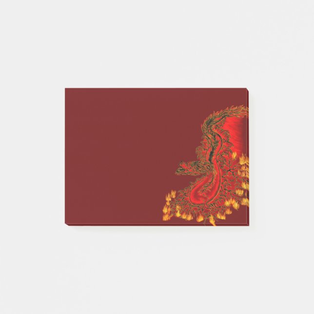 Post-it® Chine Dragon rouge et or design (Devant)
