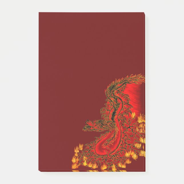 Post-it® Chine Dragon rouge et or design (Devant)