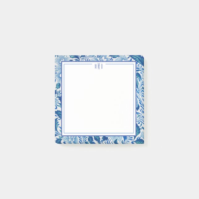 Post-it® Chinoiserie Bleue et Blanche Chic Post-its (Devant)