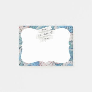 Post-it® Chinoiserie Pastel Oriental Pink & Blue Floral