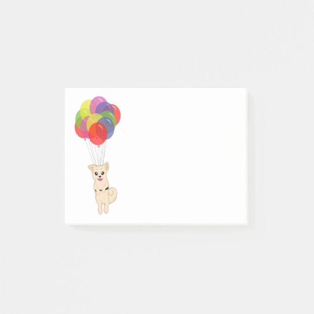 Post-it® Chiot avec des ballons (Devant)