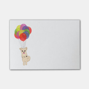 Post-it® Chiot avec des ballons
