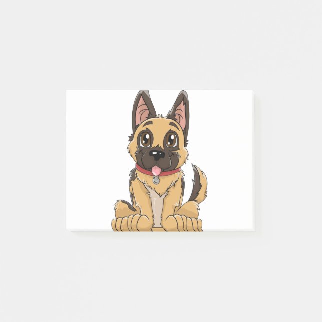 Post-it® Chiot mignon allemand (Devant)