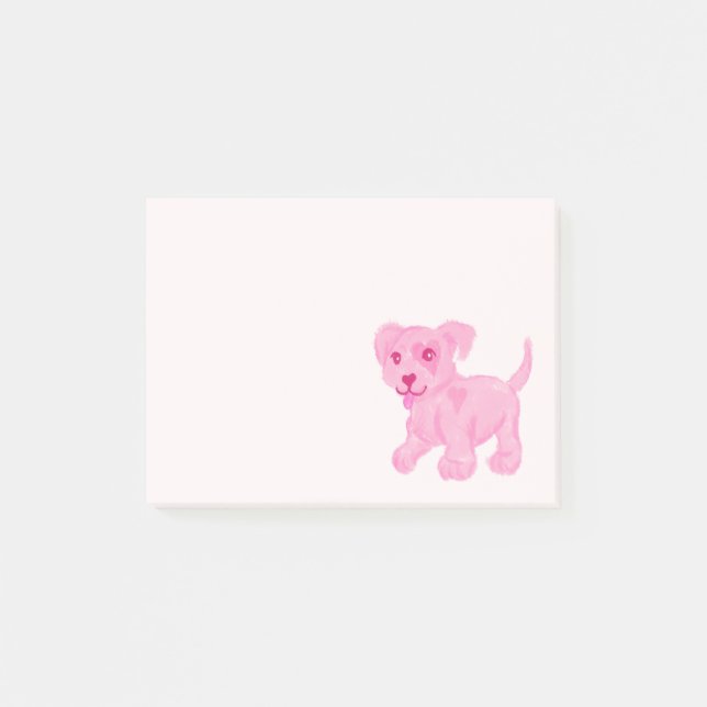 Post-it® Chiot rose (Devant)