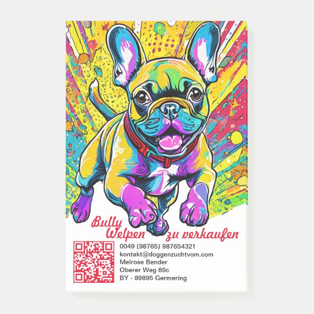Post-it® Chiots Bouledogues Français à vendre (Devant)