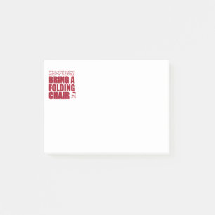 Post-it® Chisholm Folding Chair Notes   Rouge