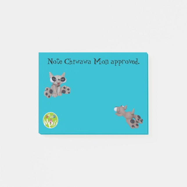 Post-it® Chiwawa lundi a approuvé des notes de Courrier-it® (Devant)