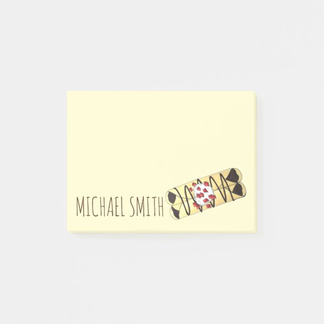 Post-it® Chocolat Crêpe Pancake France Cuisine Française Cr (Devant)