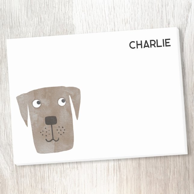 Post-it® Chocolat Labrador Retriever Chien Personnalisé (Chocolate Labrador Retriever Dog personalized name Post It notes)