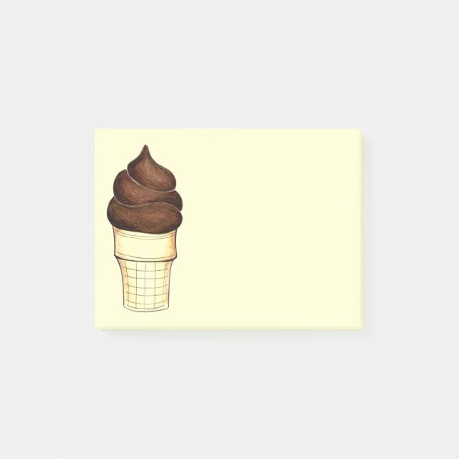 Post-it® Chocolat Soft Sert Ice Crème Cone Poster (Devant)