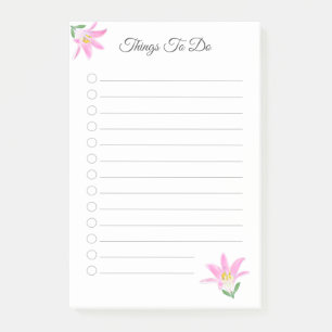 Post-it® Choses à faire avec la fleur d'Amaryllis rose
