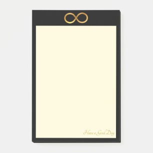 Post-it® Choses à faire avec symbole d'infini doré
