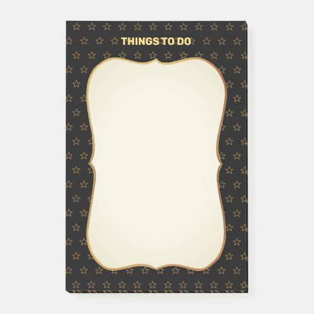 Post-it® Choses à faire & motif d'étoile (Devant)