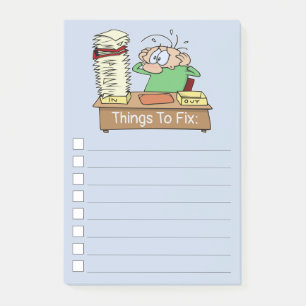 Post-it® Choses amusantes à corriger la liste avec des cas