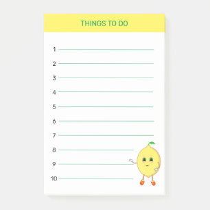 Post-it® Choses mignonnes et heureuses à faire avec un citr