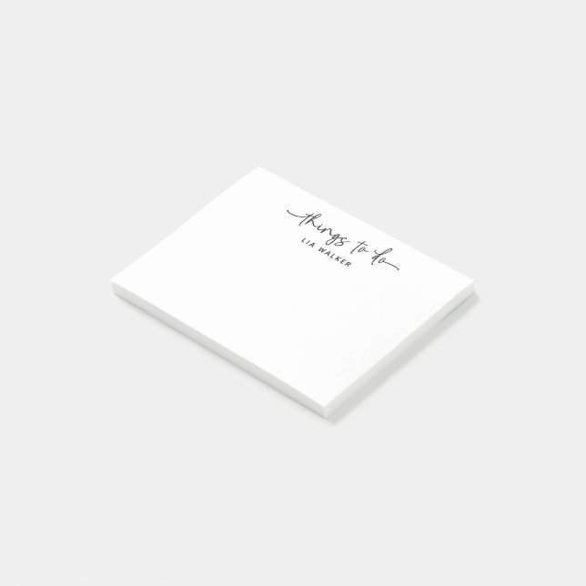 Post-it® Choses Pratiques à Faire Écriture Moderne Élégante (Incliné)