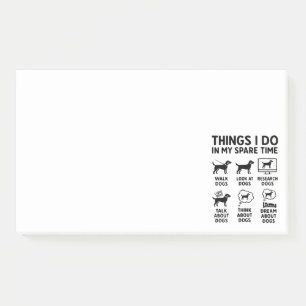 Post-it® Choses que je fais pendant mon temps libre Chiens