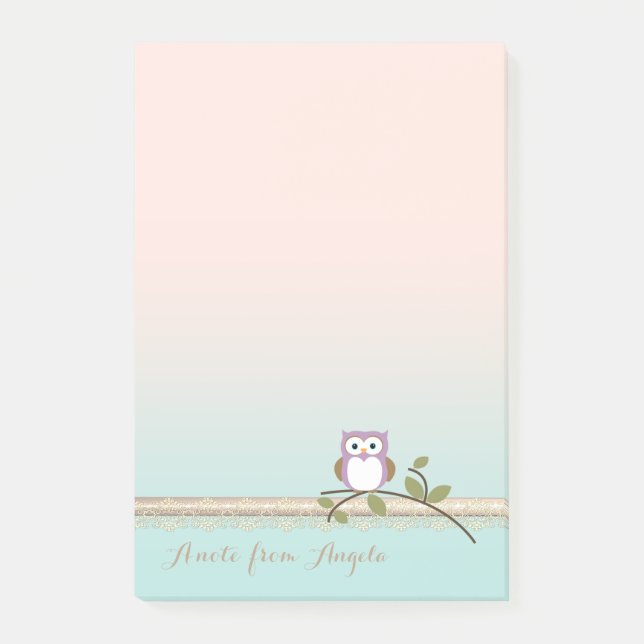 Post-it® Chouette adorable et mignonne (Devant)