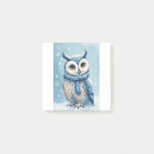 Post-it® Chouette Bleue Mignonne