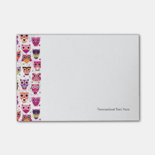 Post-it® Chouette colorée Motif pour enfants