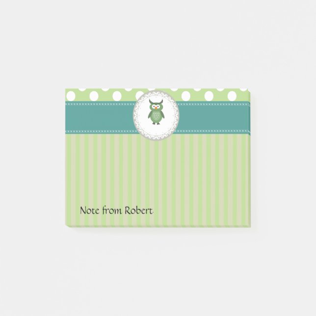 Post-it® chouette de dessin animé tendance fille tendance p (Devant)
