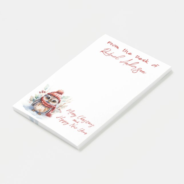 Post-it® Chouette de Noël (Incliné)