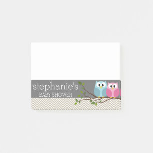 Post-it® Chouette mignonne sur Branche bébé fille ou garçon