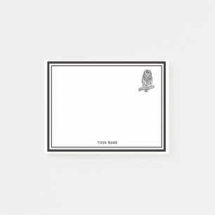 Post-it® Chouette vintage de la succursale no 1