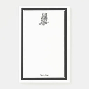 Post-it® Chouette vintage de la succursale no 1