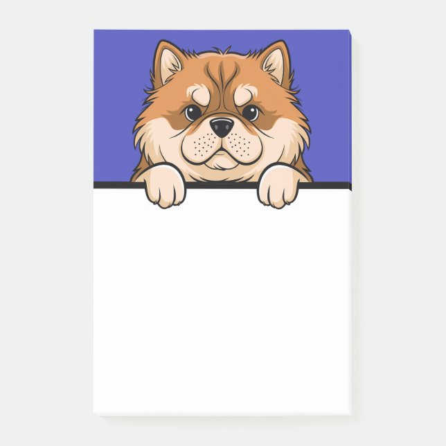 Post-it® Chow Chow Cute papeterie Chiot Amoureux des chiens (Devant)