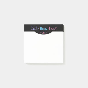 Post-it® Chrétien inspiré 3x3 de coeur d'amour d'espoir d