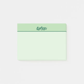 Post-it® Christian AMEN Sticky Notepad Green Typologie Art
