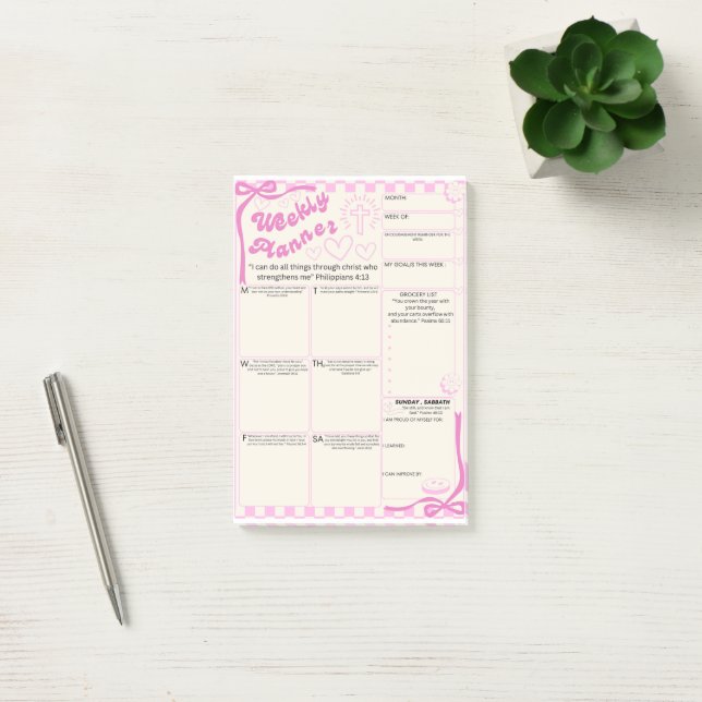 Post-it® Christian Planners Christian Post it Notes Girly (Bureau)