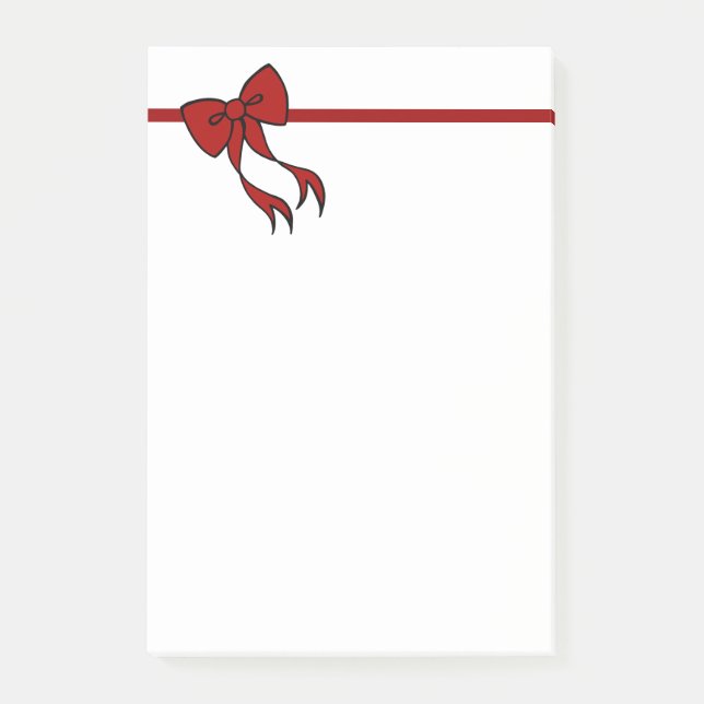 Post-it® Christmas Bow Post It Notes Cadeau (Devant)