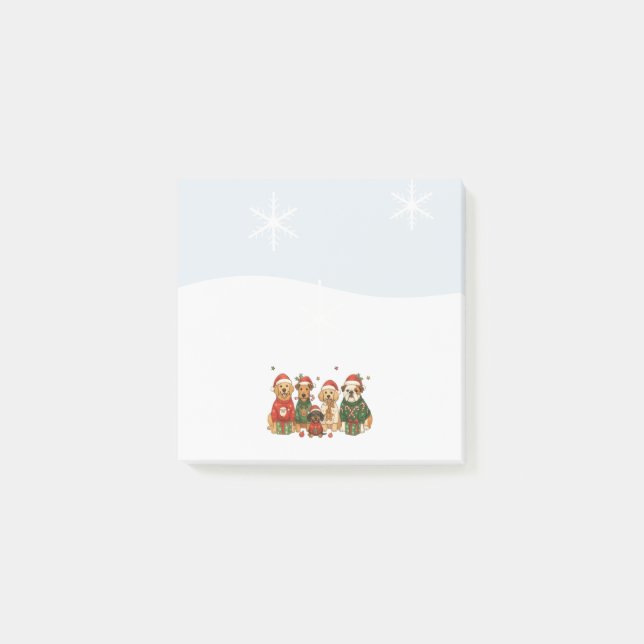 Post-it® Christmas Dogs | Cute Post It Notes (Devant)